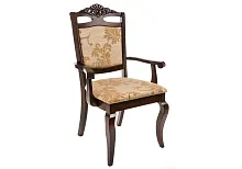 Деревянный стул Demer cappuccino A2 1839 Woodville, бежевый/ткань, ножки/дерево/коричневый капучино, размеры - ****680*600