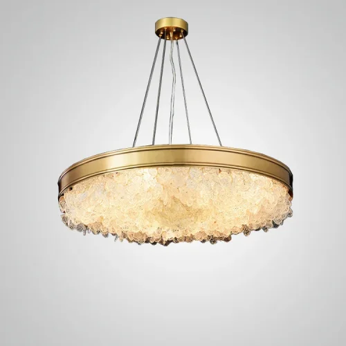 Люстра подвесная VERONA A L12 193713-23 ImperiumLoft прозрачная на 12 ламп, основание латунь в стиле современный фото 7