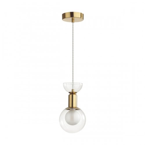 Светильник подвесной Karisma 5620/1 Lumion прозрачный 1 лампа, основание латунь в стиле современный шар
