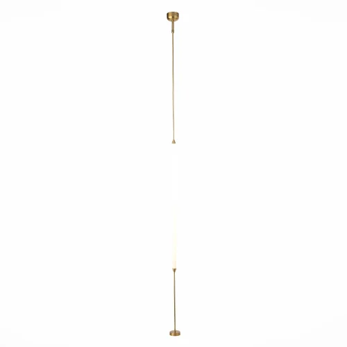 Торшер LED Olbia SL6004.315.01 ST-Luce на растяжку белый на 1 лампу, основание латунь в стиле современный 