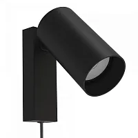 Бра с выключателем в розетку Mono 7786-NW Nowodvorski чёрный на 1 лампу, основание чёрное в стиле современный в розетку