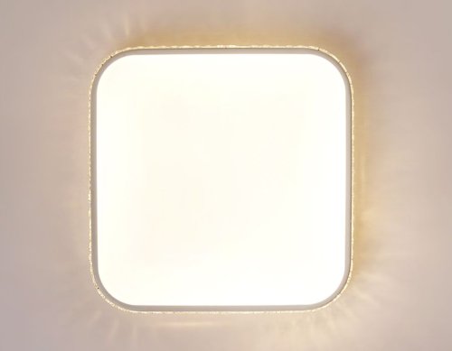 Светильник потолочный LED с пультом Orbital Crystal FF75 Ambrella light белый 1 лампа, основание белое в стиле современный хай-тек с пультом квадраты фото 6