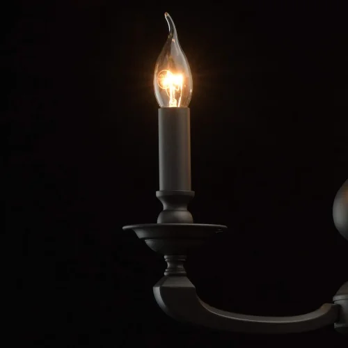 Настольная лампа ДельРей 700031403 MW-Light без плафона на 3 лампы, основание чёрное металл в стиле классический фото 4