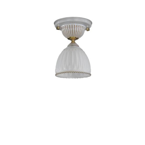 Светильник потолочный PL 9671/1 Reccagni Angelo белый 1 лампа, основание белое в стиле классический 