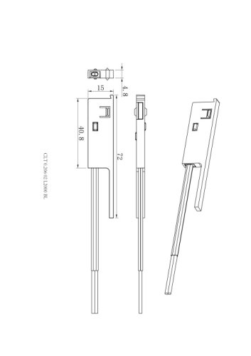 Питание для магнитного шинопровода CLT 0.206 02 L2000 BL Crystal Lux чёрный в стиле современный для светильников серии Укс5 (Ux5) ux5 узкий магнитный двусторонний фото 2