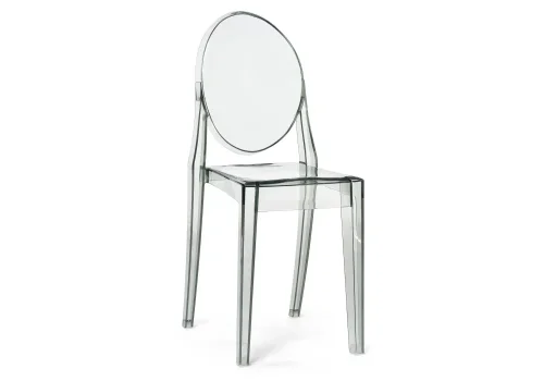 Пластиковый стул Victoria clear gray 15795 Woodville, /пластик, ножки/пластик/прозрачный, размеры - ****380*490