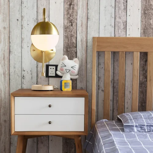 Бра Sconces Lamp Cedar and Moss 101340-26 ImperiumLoft белый на 1 лампу, основание латунь в стиле современный фото 5