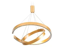 Люстра подвесная LED FL5885 Ambrella light золотая на 1 лампа, основание золотое в стиле современный хай-тек кольца