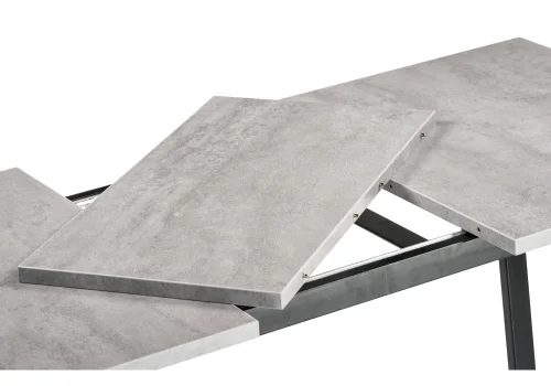 Стол раскладной Лота Лофт 120 25 мм бетон / черный матовый  489617 Woodville столешница бетон из лдсп фото 5