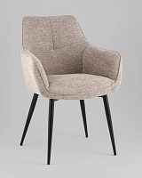 Стул обеденный Lynet, светло-коричневый УТ000039280 Stool Group, коричневый/рогожка, ножки/металл/чёрный, размеры - *****
