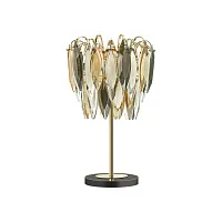 Настольная лампа Vilna 5068/3T Odeon Light янтарная серая белая 3 лампы, основание золотое металл в стиле современный 