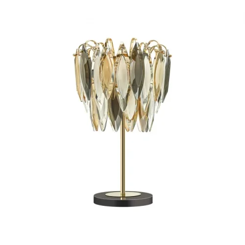 Настольная лампа Vilna 5068/3T Odeon Light янтарная серая белая 3 лампы, основание золотое металл в стиле современный 