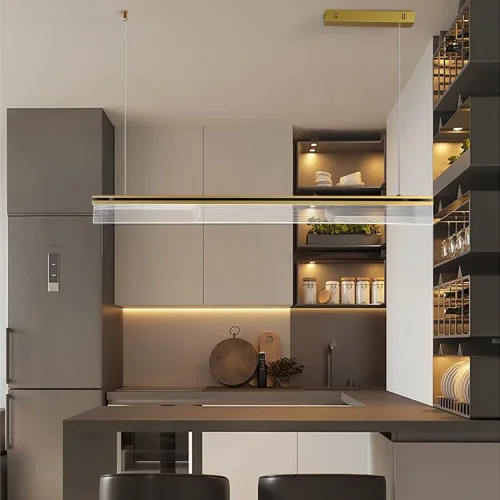 Светильник подвесной DILEMMA L L100 Brass 220725-23 ImperiumLoft прозрачный на 1 лампу, основание латунь в стиле современный фото 6