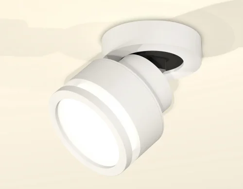 Светильник накладной XM8101022 Ambrella light белый 1 лампа, основание белое в стиле хай-тек круглый фото 3