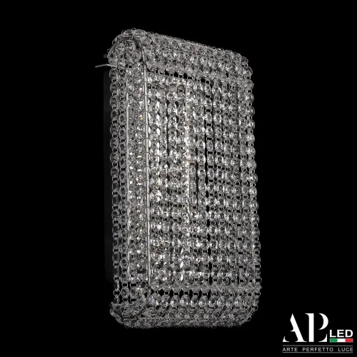 Бра LED Rimini S500.B2.20.A.3000 Arte Perfetto Luce прозрачный на 1 лампа, основание никель в стиле классический  фото 2
