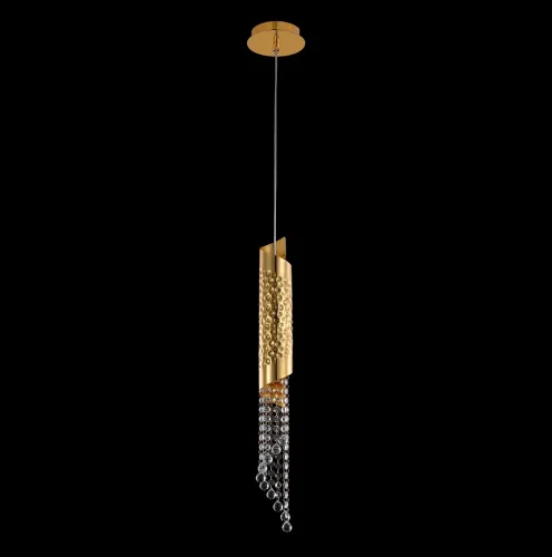 Светильник подвесной CREDO SP1 GOLD Crystal Lux прозрачный на 1 лампу, основание золотое в стиле современный 