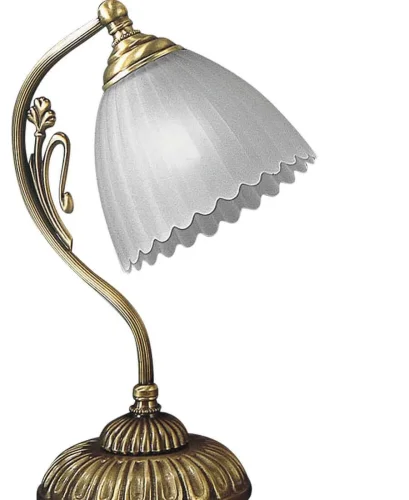 Настольная лампа P 2520 Reccagni Angelo белая 1 лампа, основание античное бронза латунь металл в стиле классический  фото 2