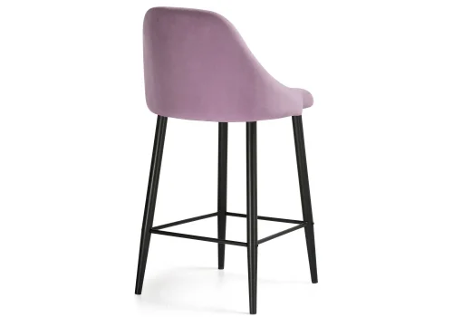 Барный стул Джама лавандовый / черный матовый 448664 Woodville, фиолетовый/велюр, ножки/металл/чёрный, размеры - ****460*530 фото 4