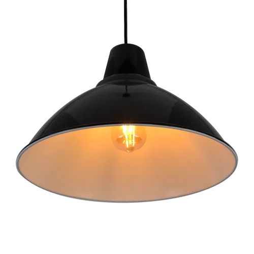 Светильник подвесной Beacon 37 LH032046 LightHall чёрный на 1 лампу, основание чёрное в стиле лофт фото 3
