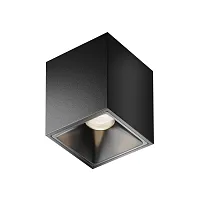 Светильник накладной LED Alfa Led C065CL-8W4K-SQ-B Maytoni чёрный на 1 лампу, основание чёрное в стиле современный хай-тек квадратный