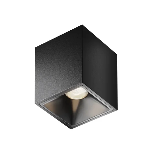 Светильник накладной LED Alfa Led C065CL-8W4K-SQ-B Maytoni чёрный на 1 лампу, основание чёрное в стиле современный хай-тек квадратный