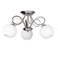 Люстра потолочная Bellano OML-24707-03 Omnilux белая на 3 лампы, основание хром в стиле современный 