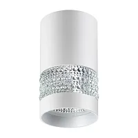 Светильник накладной Elina 370730 Novotech белый 1 лампа, основание белое в стиле хай-тек современный круглый