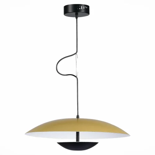 Светильник подвесной LED Armonico SL6502.203.01 ST-Luce золотой 1 лампа, основание чёрное в стиле минимализм  фото 2