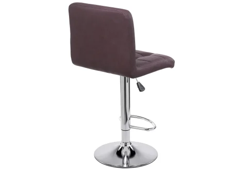 Барный стул Paskal brown 11880 Woodville, коричневый/искусственная кожа, ножки/металл/хром, размеры - *1120***450*470 фото 2