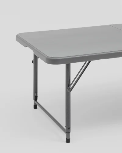 Стол складной 122*61*74см с регулировкой высоты - чемодан, серый УТ000040164 Stool Group столешница серая из пластик фото 4