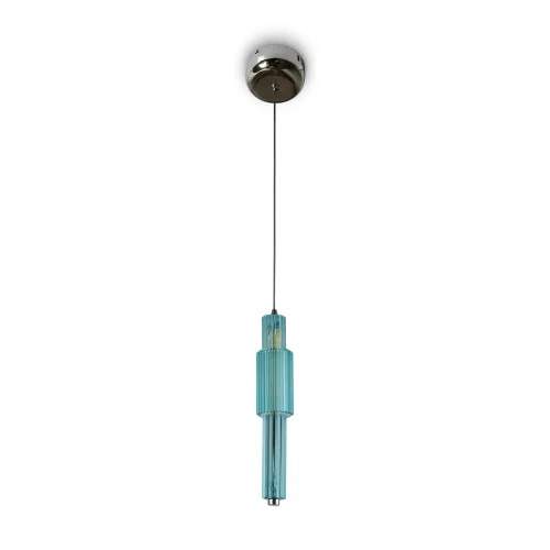 Светильник подвесной LED Verticale MOD308PL-L9BL3K Maytoni голубой 1 лампа, основание хром в стиле   фото 2