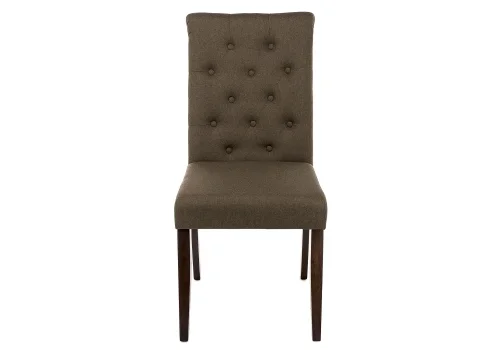 Деревянный стул Amelia dark walnut / fabric brown 11018 Woodville, коричневый/ткань, ножки/дерево/коричневый, размеры - ****450*620 фото 2