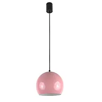 Светильник подвесной Aura 20 LH032011 LightHall розовый на 1 лампу, основание чёрное в стиле лофт 