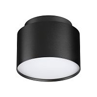 Светильник накладной Lirio 371038 Novotech чёрный на 1 лампу, основание чёрное в стиле минимализм круглый