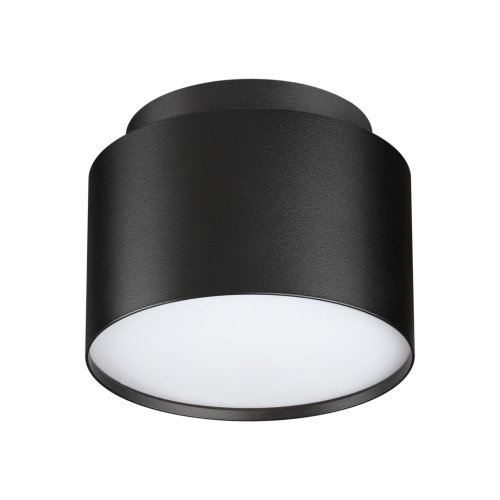 Светильник накладной Lirio 371038 Novotech чёрный на 1 лампу, основание чёрное в стиле минимализм круглый