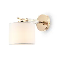 Бра Pipe FR5386WL-01G Freya белый 1 лампа, основание золотое в стиле современный 