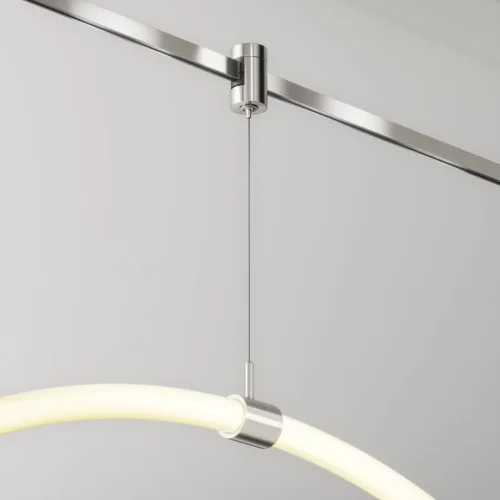 Коннектор с тросовым подвесом Tau в шинопровод Flarity платина TRA154SW-1PT Maytoni платина в стиле хай-тек современный для светильников серии Magnetic trаck system Flarity flarity магнитная фото 3