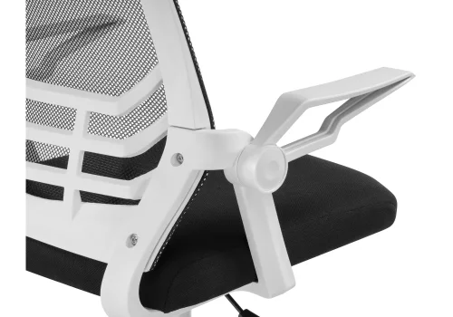Компьютерное кресло Arrow black / white 15625 Woodville, чёрный/ткань сетка, ножки/пластик/белый, размеры - *1060***620*620 фото 8