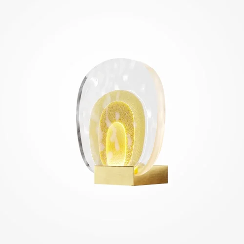 Бра LED Biology MOD367WL-L3BSK Maytoni прозрачный на 1 лампу, основание латунь в стиле современный хай-тек 