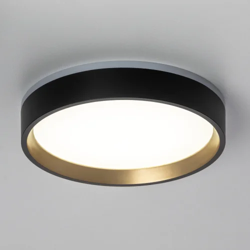 Светильник потолочный LED Etalon CL750181 Citilux белый на 1 лампу, основание чёрное в стиле хай-тек современный круглый фото 4