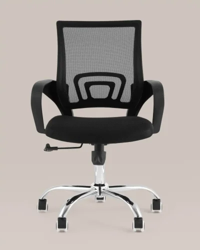 Кресло офисное TopChairs Simple New, черный УТ000037106 Stool Group, чёрный/ткань, ножки/металл/хром, размеры - 520*1020***560*530 фото 2