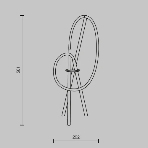 Настольная лампа LED MOD369TL-L15B3K Crochet Maytoni белая на 1 лампу, основание чёрное металл в стиле хай-тек современный гибкий неон фото 7