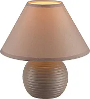 Настольная лампа TEMPLE 21684 Globo коричневая на 1 лампу, основание коричневое керамика в стиле современный 