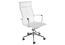Компьютерное кресло Reus сетка white 15212 Woodville, белый/сетка, ножки/металл/хром, размеры - *1180***540*600