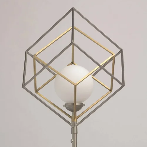 Торшер Призма 726040501 MW-Light  бронзовый матовый никель белый 1 лампа, основание матовое никель в стиле современный
 фото 3