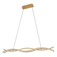 Светильник подвесной LED Lasana 901106 Eglo бежевый коричневый на 1 лампу, основание коричневое бежевое в стиле современный хай-тек линейный