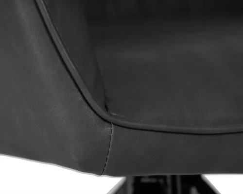 Стул обеденный  8111-LML DANIEL, цвет сиденья винтажная антрацитовая экокожа (RU-08), цвет основания черный Dobrin, чёрный/экокожа, ножки/металл/чёрный, размеры - ****570*605 фото 10