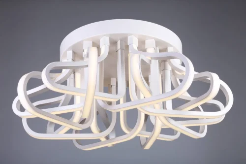 Люстра с пультом LED Desulo OML-48007-192 Omnilux белая на 1 лампу, основание белое в стиле хай-тек с пультом фото 3