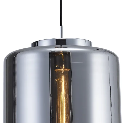 Светильник подвесной лофт JARRAS 6194 Mantra серый 1 лампа, основание хром серое в стиле лофт выдувное фото 5