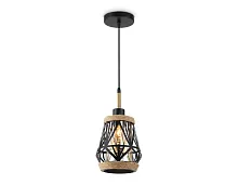 Светильник подвесной TR8521 Ambrella light янтарный на 1 лампу, основание чёрное в стиле лофт 